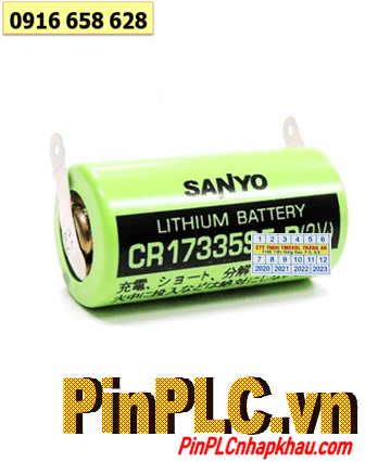Sanyo CR17335SE-R (chân thép) Lithium 3V size 2/3A chính hãng Made in Japan
